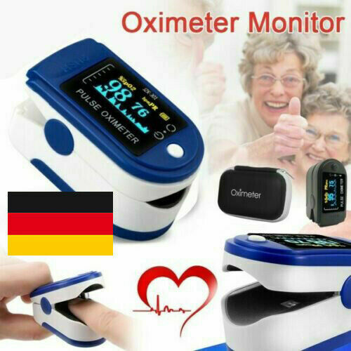 Finger Pulsoximeter SPO2 OLED Puls Oximeter Monitor Messgerät Sauerstoff Blut DE