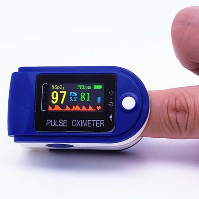 Finger Pulsoximeter SPO2 OLED Puls Oximeter Monitor Messgerät Sauerstoff Blut DE